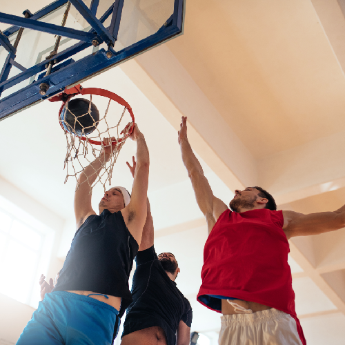 Half-sized basketball court